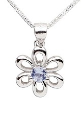handsome daisy December birthstone baby necklace